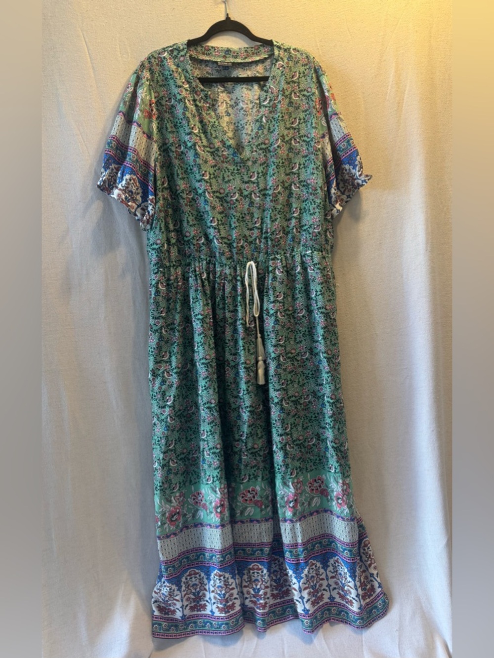 BloomChic Boho Floral Border Maxi Dress 22-24 3X